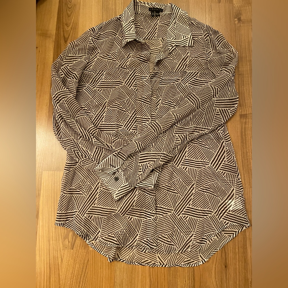 Theory sheer dress shirt